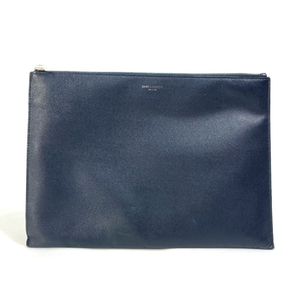 Saint Laurent Paris 397294 Pouch Bag Clutch bag Dark navy - Picture 1 of 10